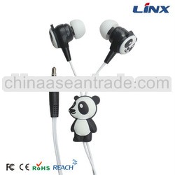 kids cute novelty earphone with 3d logo