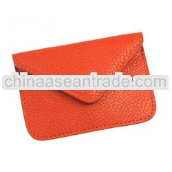 leather flat card holder, women hand card holder