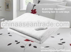 polyester dual control safe Heated Bed Blanket 160x140cm 120w