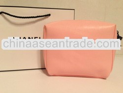 promotional customized fashion simple design PU waterproof cosmetic bag for women