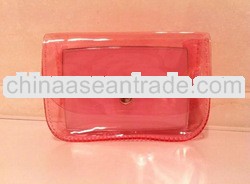 promotional transparent candy colour PVC waterproof cosmetic bag with cheap price