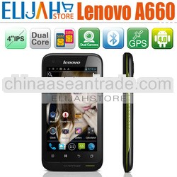 smart phone Lenovo A660 Phone Russian Android 4.0 Tri-Proof Smart cell phone MTK6577 Support 55 Lagu