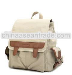 symple practical canvas white backpack
