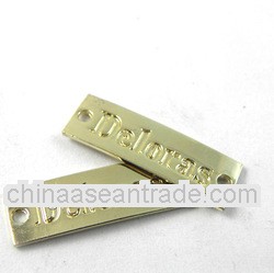 two holes logo labels,metal brand nameplate