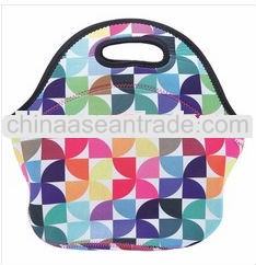 waterproof neoprene lunch bag with flower printing