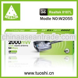 wlan usb dongle,2.4Ghz frequency range,54Mbps transmission rate