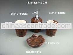 wooden style bathroom set-porcelain bathroom set