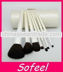 7pcs white handle goat hair makeup brush set makeup china supplier