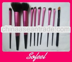 9pcs factory price colorful top selling makeup brush