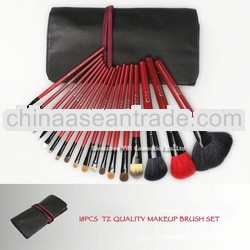 Brand TZ 18pcs makeup brush Case fan brush