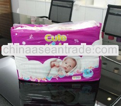 Chinese super soft economic disposable baby diaper