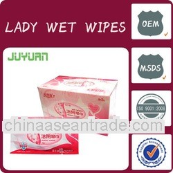 Flower charm lady privates cleaning wet wipes /adult care cleaning wet wipes