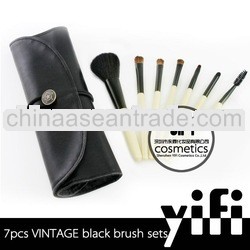 Hot sale! Classical black makeup brush 7pcs set color makeup brushes