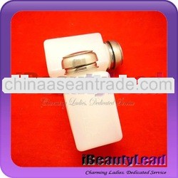 Metal and plastic nail polish remover pump bottle