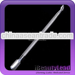 New 2 way pedicurenail metal cuticle pusher