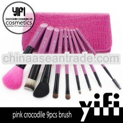 Professional!Miss Yifi Pink 9pcs makeup brushespony hair makeup brushes
