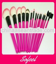 Professional design wholesale plush makeup brush set