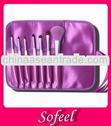 Sofeel purple mini makeup brush set with bag