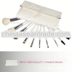 White case 10pcs makeup brush set brushes
