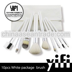 White case 10pcs makeup brush set gift makeup brush