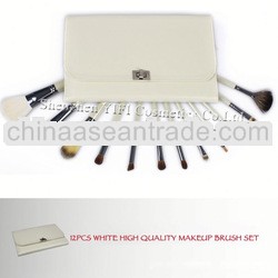 White case 12pcs makeup brush set promotion makeup brushes