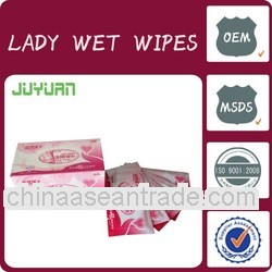 anti-bacterial feminine tissue/women privates wet wipes