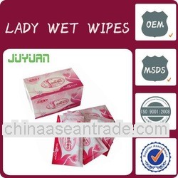 flushable wipes/lady cleaning wet wipes/women privates wet wipes
