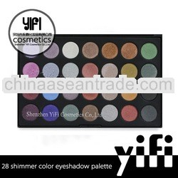 high shimmer 28DS eyeshadow palette angled makeup eyeshadow brush