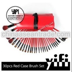 hot sale!Red case 30pcs makeup brush set crystal makeup brushes