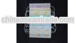 printed coloerfull Non-woven disposable face mask with earloop
