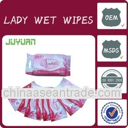 single pack wet wipes/feminine wipes/spunlace surface and soft lady wet wipes