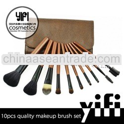 whoesale!Coffee case 10pcs makeup brush set kabuki brush