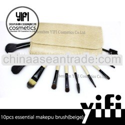 whoesale!Snake case 10pcs makeup brush set cosmetic brushes