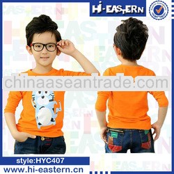 2013 last design leisure children boy's long sleeve shirts/print your design