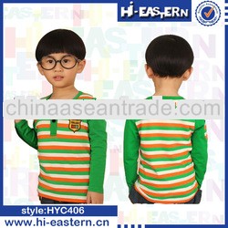 2013 last design leisure stripe round collar long sleeve shirt with buttons