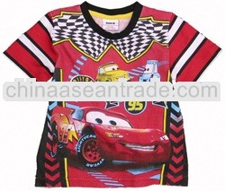 C2295#RED ready made boy summer cartoon print t shirt nova kids