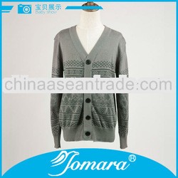 Fashion V neck long sleeve winter children's jackets boys sweater