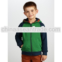Kids Garments Clothing Manufactuers Boy Fleece-Lined Zip-Through Hoodie
