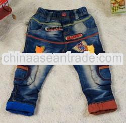New boy jeans elastic waist pants for kids #4011