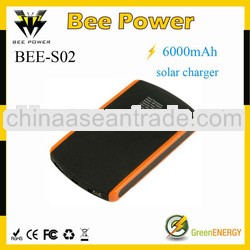 One Year Warranty 6000mAh rechargeable portable solar charger real capacity for iphone/ipad