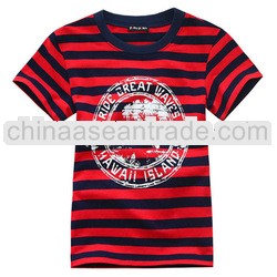 children's basic stripe leisure t-shirt