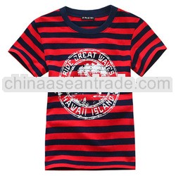 children's basic stripe leisure t-shirt