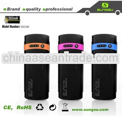 external backup high quality portable solar charger 2600mah with LED light