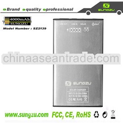 factory high quality Solar battery Charger 4000mAh with CE,FCC,RoHS