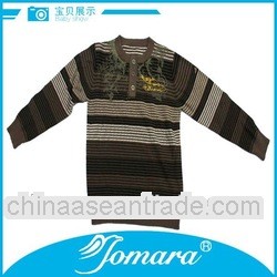 fashion brown sweater with buttons for children
