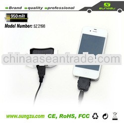 hot sale Sungzu ODM keychain mini mobile solar charger with LED light