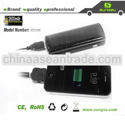 multifunctional high quality mobile solar charger 2600mah with LED light