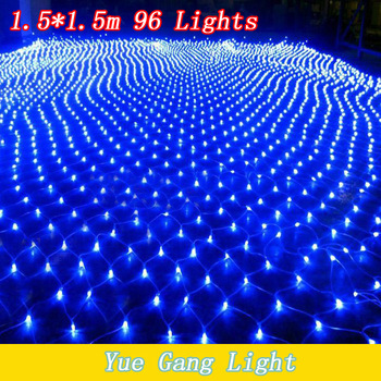1.5*1.5 m 96 Led 8 flash modes 220V super bright net string light Christmas lights New year light we