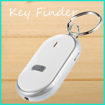 10 Pcs LED Key Finder Locator Find Lost Keys Chain Keychain Whistle Sound Control