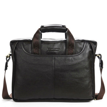 100% GENUINE LEATHER cowhide Shoulder leisure men's bag business messenger portable briefcase La